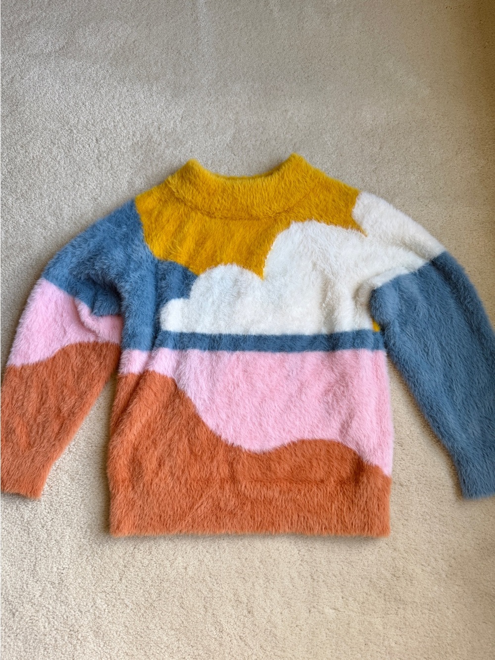 Hanna Andersson Mock Neck Marshmallow Sweater Fable Pullover Girls Size 5